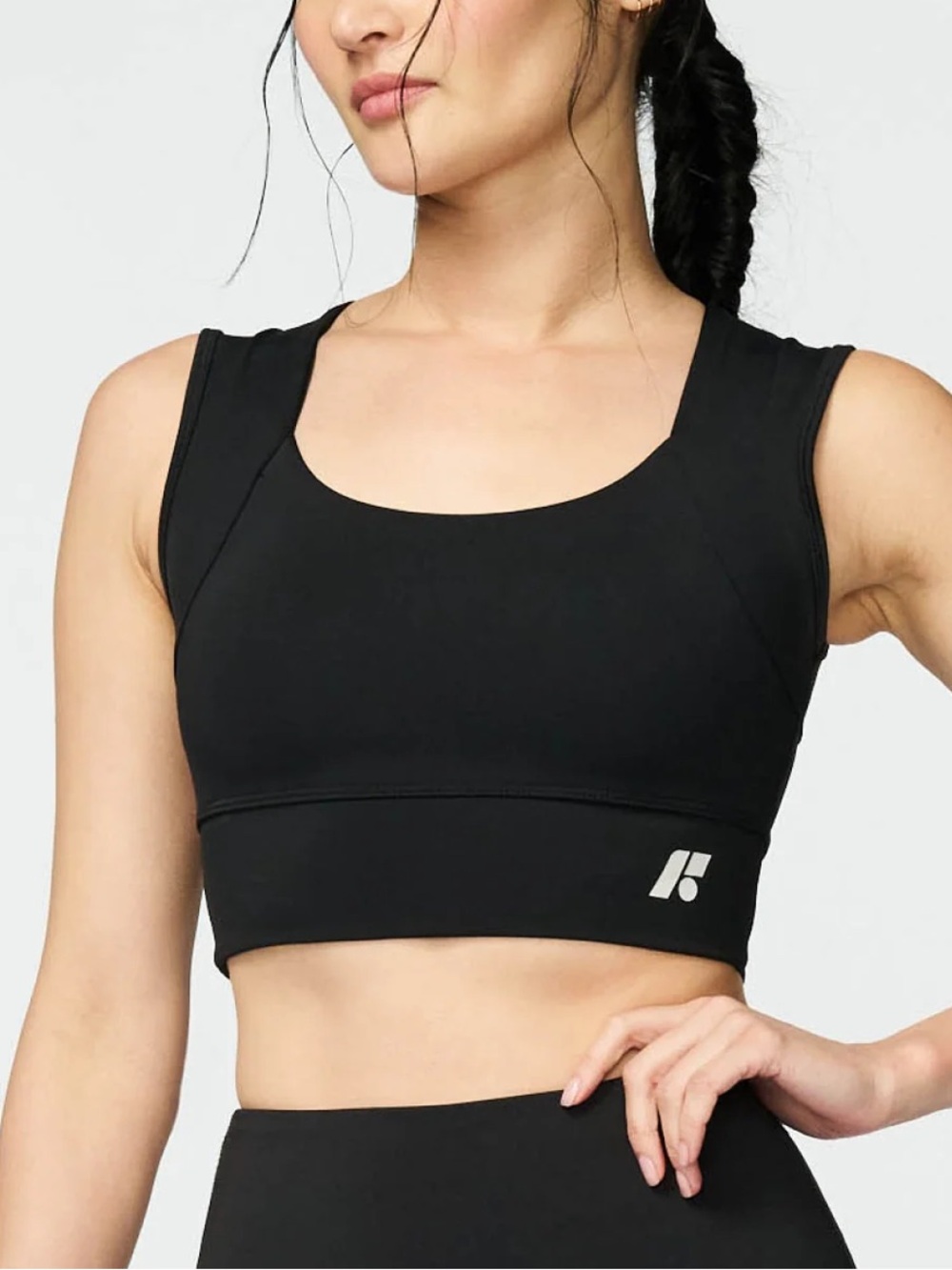 Forme Power Bra Posture Correcting Sports Bra Black Mesh Size Large